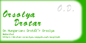 orsolya drotar business card